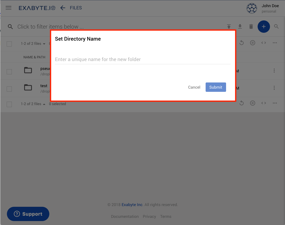 Set Directory Name